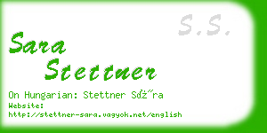 sara stettner business card